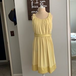 Max and Cleo yellow dress size 6. Polyester blend.